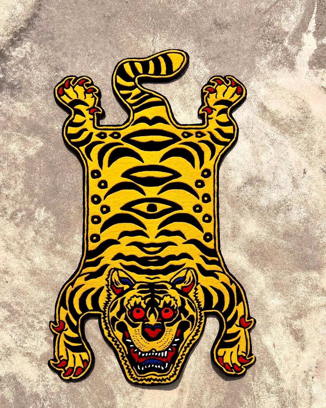 Tiger Yellow Handmade Rug