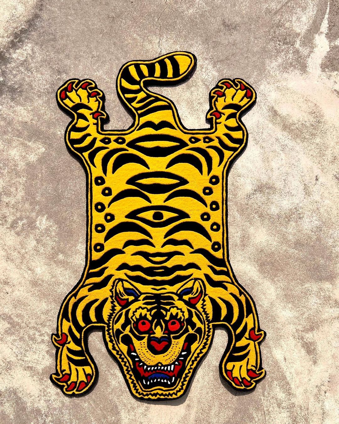 Tiger Yellow Handmade Rug