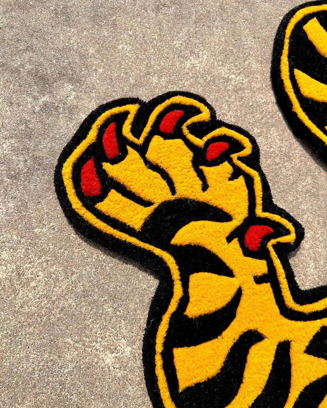 Tiger Yellow Handmade Rug