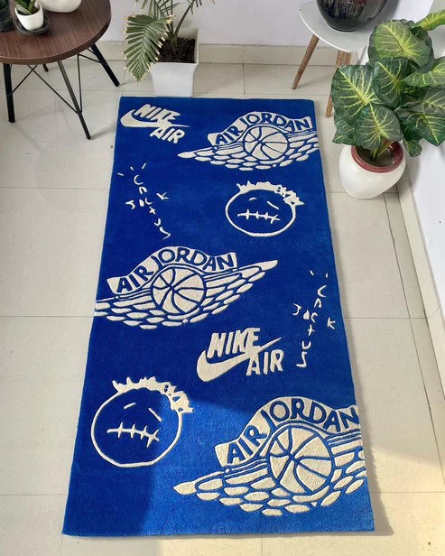 Nike Cactus Jack & Jordan Inspired Blue Runner Rug