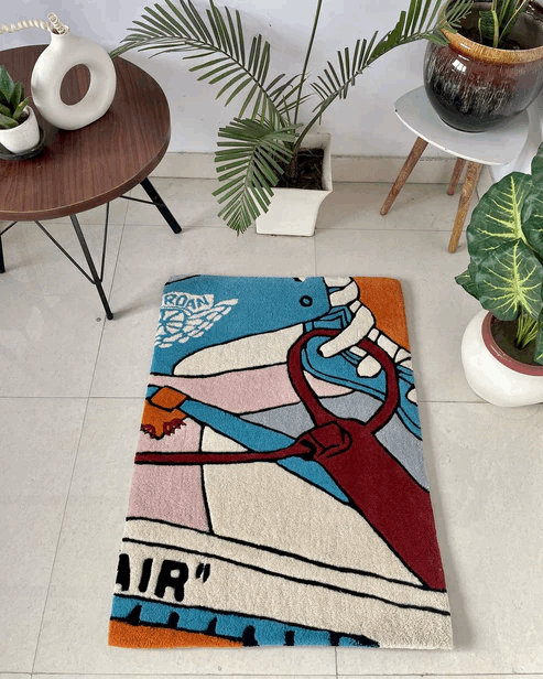 Off-White x Air Jordan 1 UNC Area rug