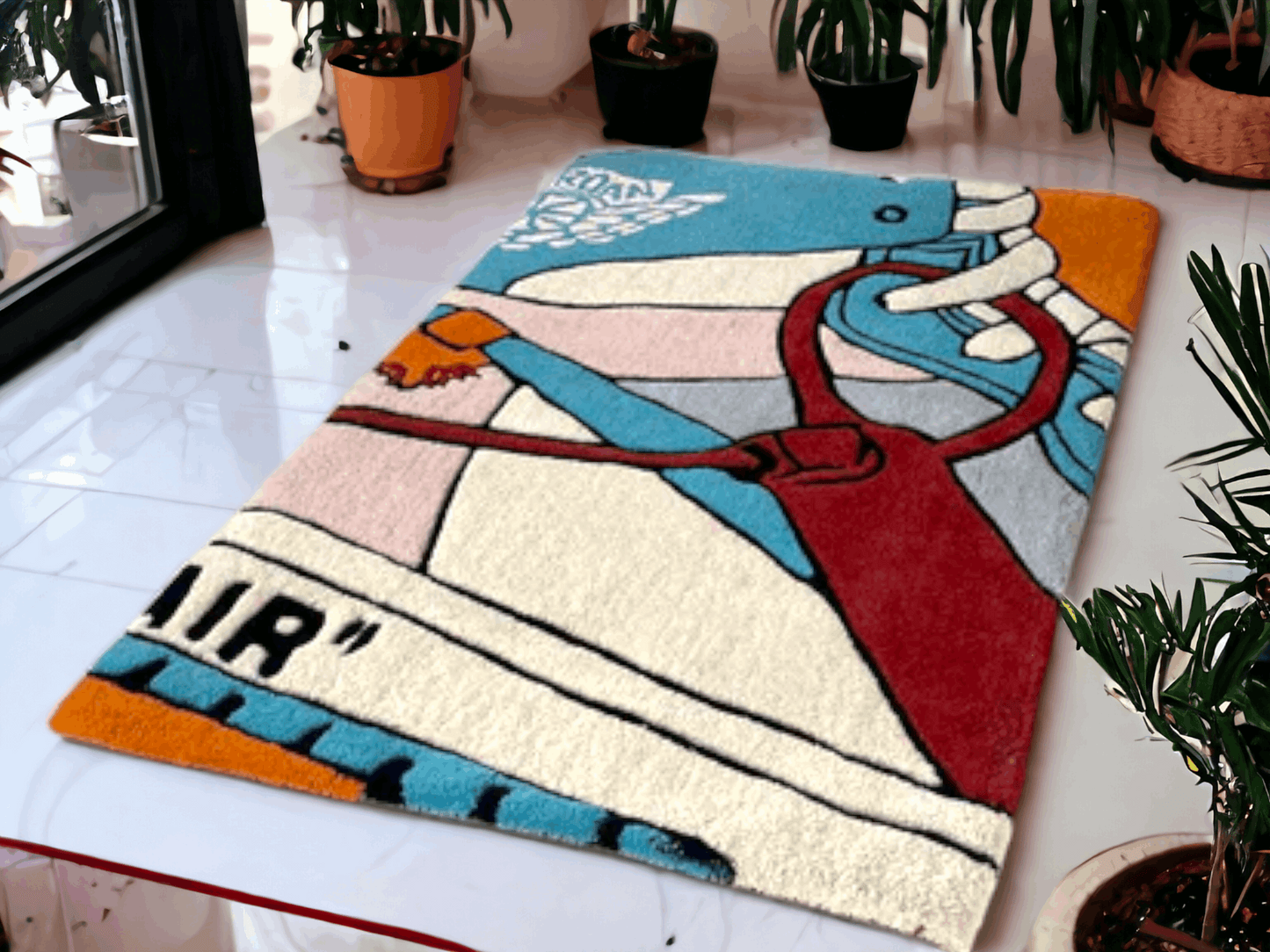 Off-White x Air Jordan 1 UNC Area rug
