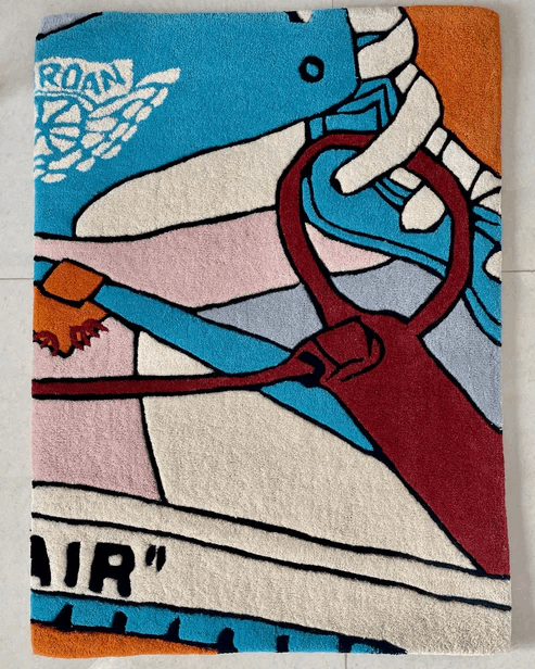 Off-White x Air Jordan 1 UNC Area rug