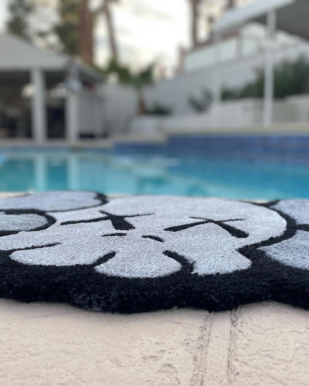 KAWS-Inspired Gray Rug