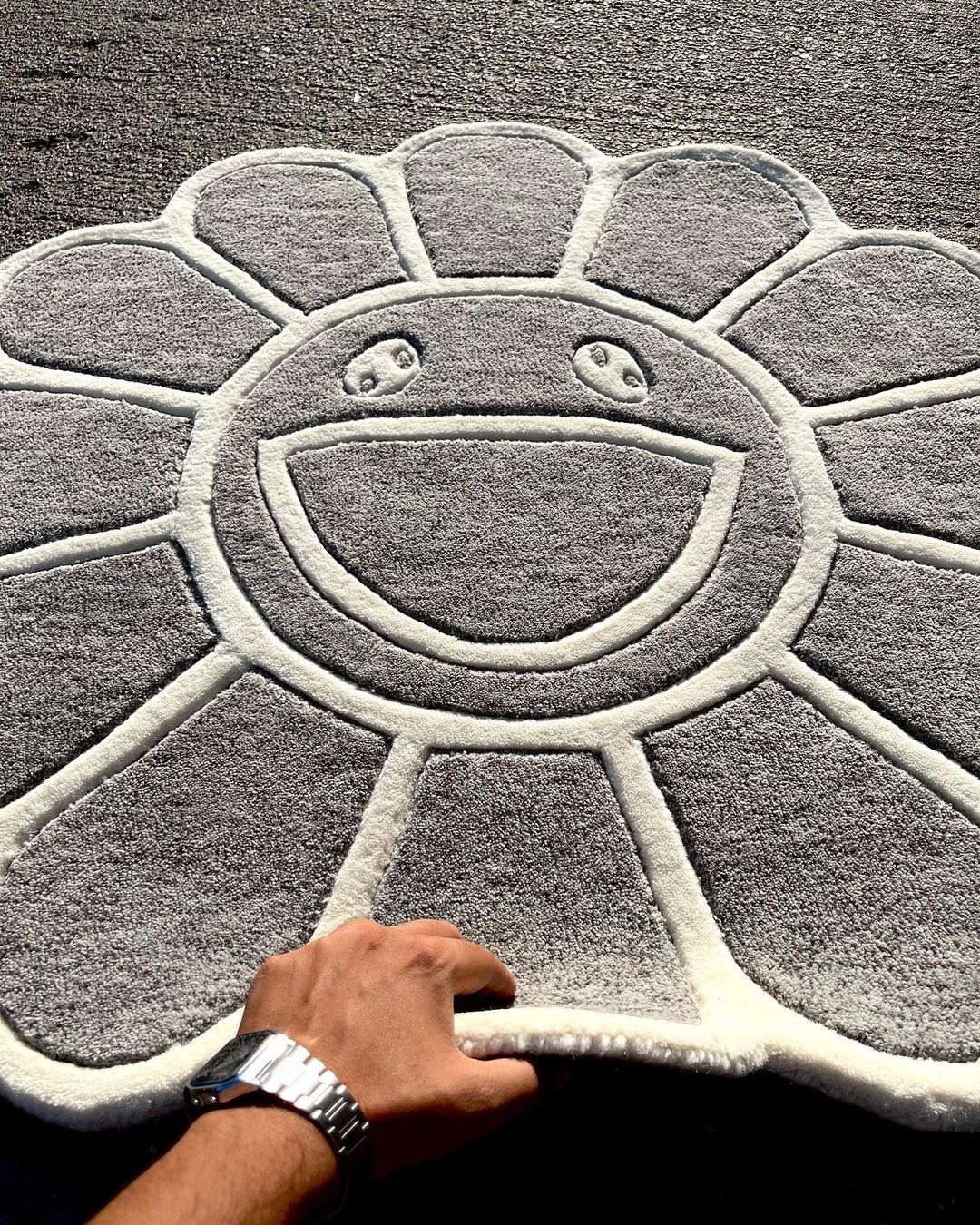 Murakami Flower Gray Rug