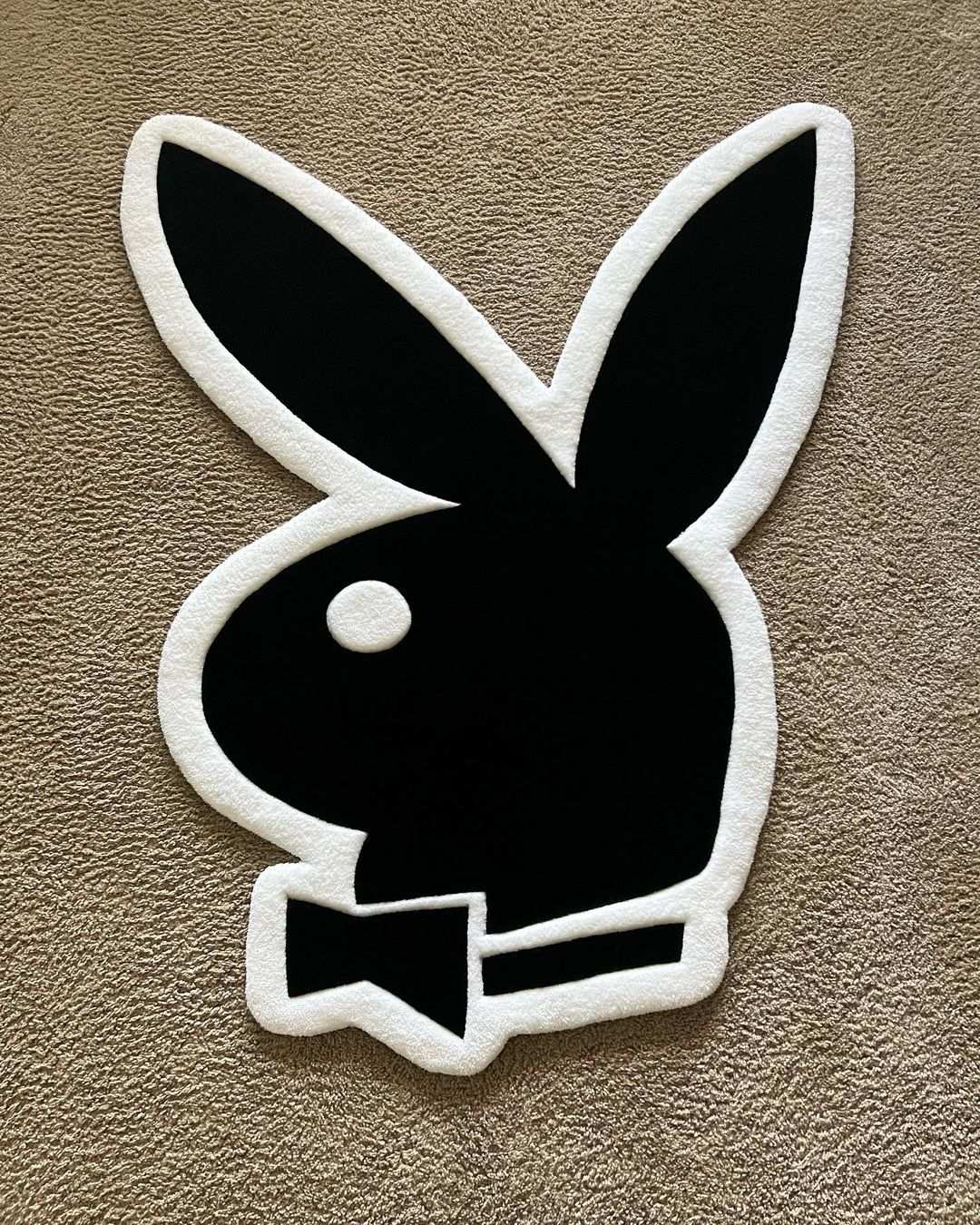 Playboy Rabbit Inspired Handmade Rug