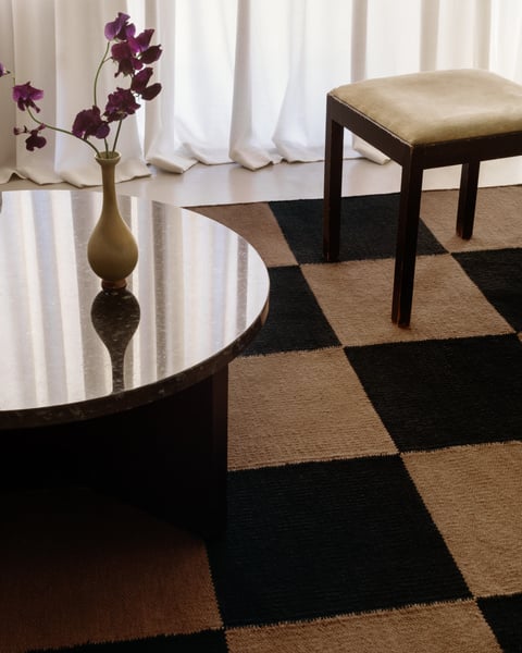 Checkered Box Flatweave Handwoven Area Rug