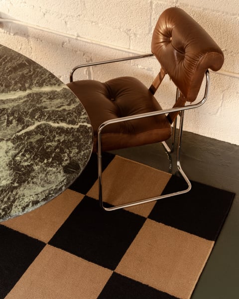 Checkered Box Flatweave Handwoven Area Rug