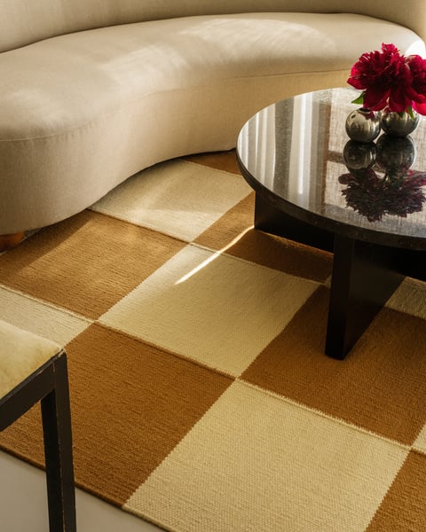 Checkered Box Flatweave Handwoven Area Rug
