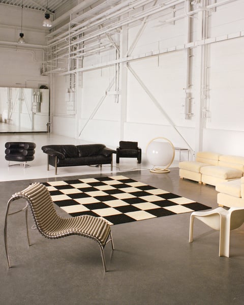 Checkered Box Flatweave Handwoven Area Rug