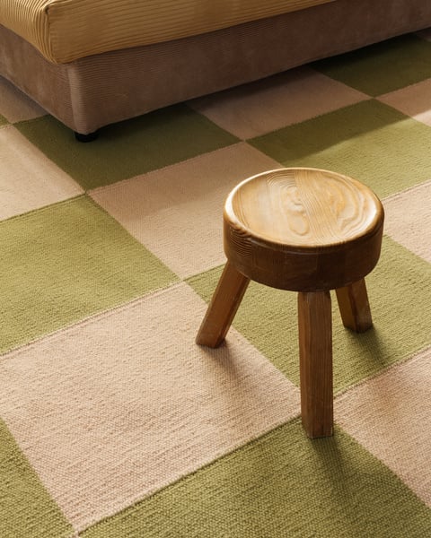 Checkered Box Flatweave Handwoven Area Rug