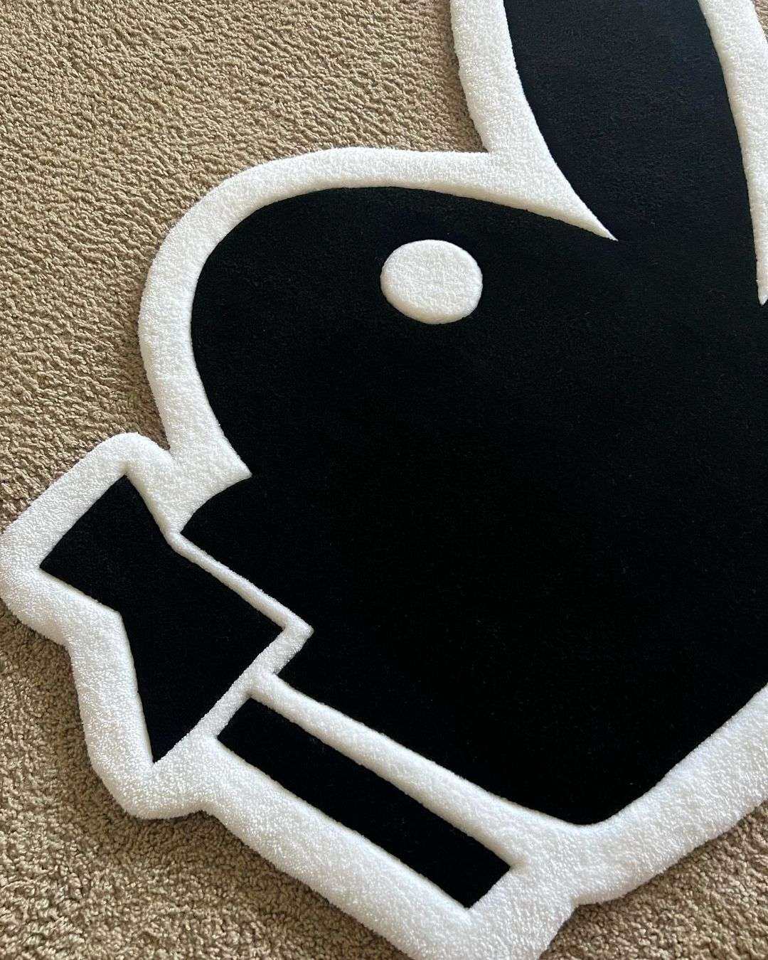 Playboy Rabbit Inspired Handmade Rug