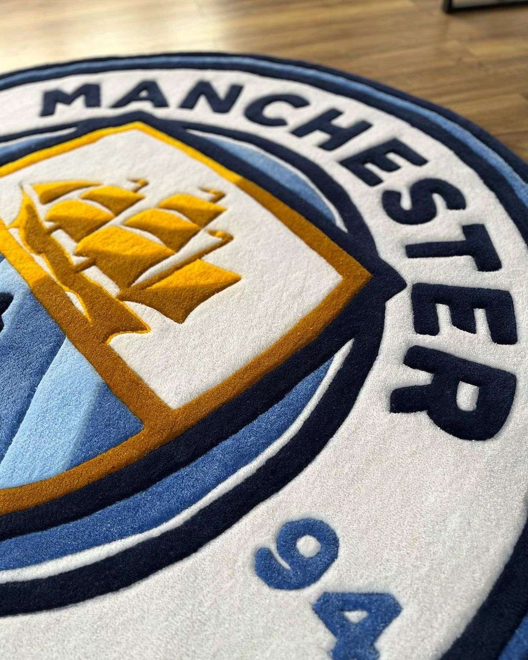 Manchester City Football Club Logo Handmade Rug