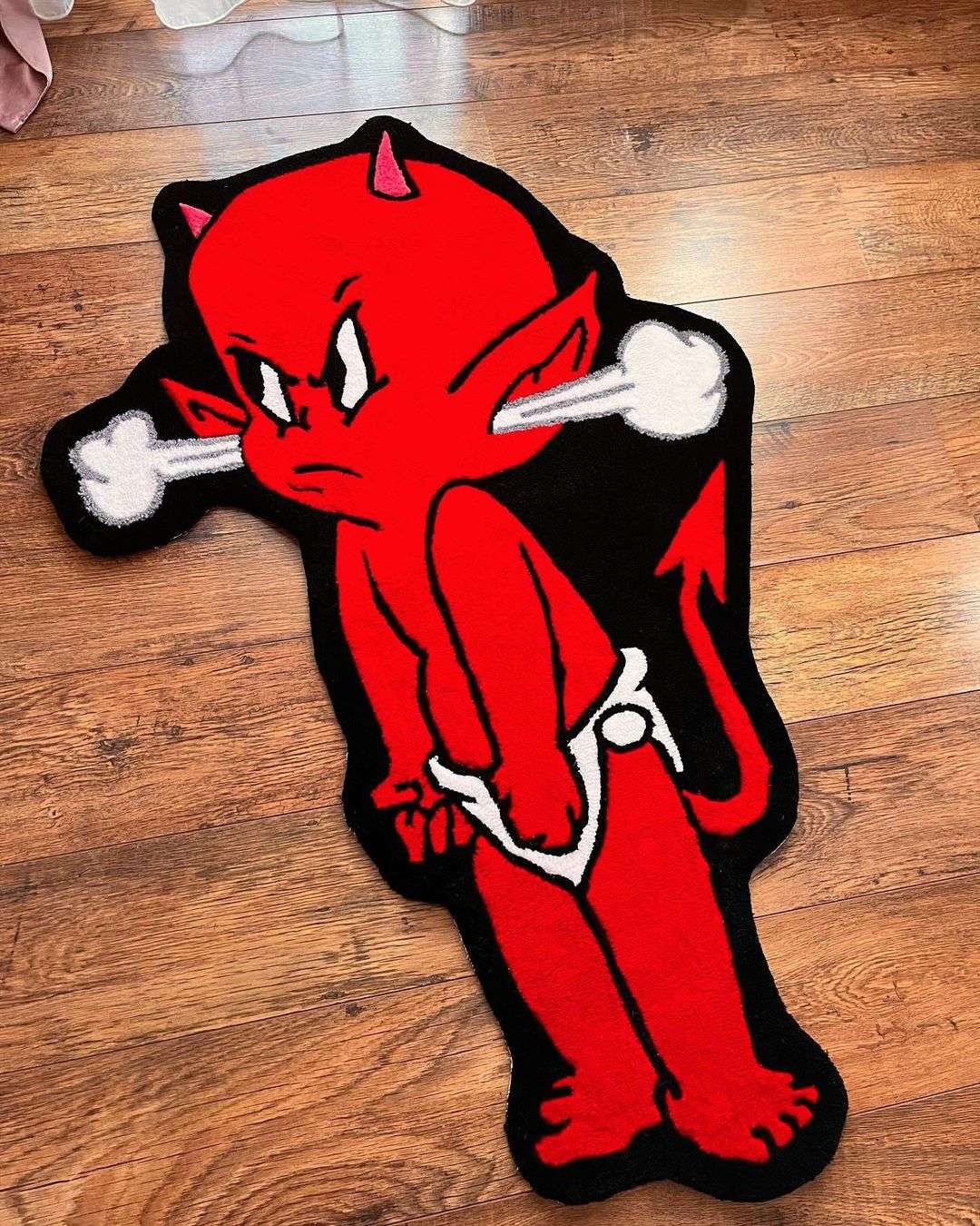 Hot Stuff the Little Devil Handmade Rug
