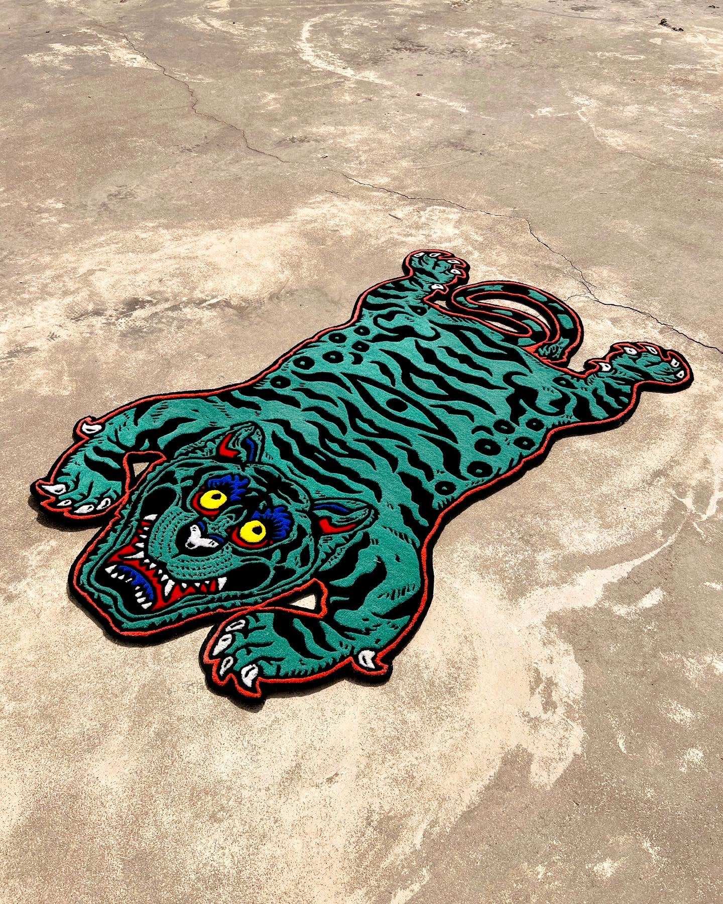 Tiger Blue Handmade Rug