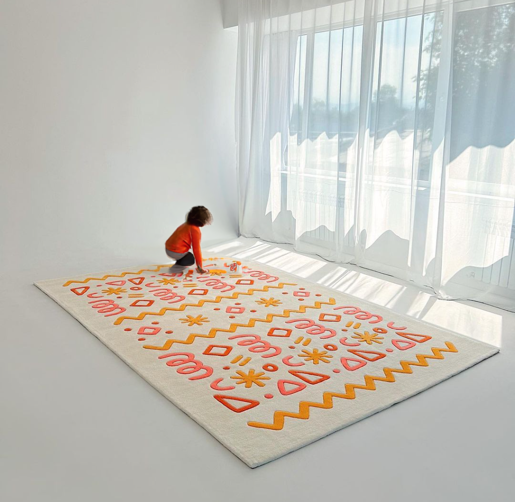 Modern Scribble Area Rug