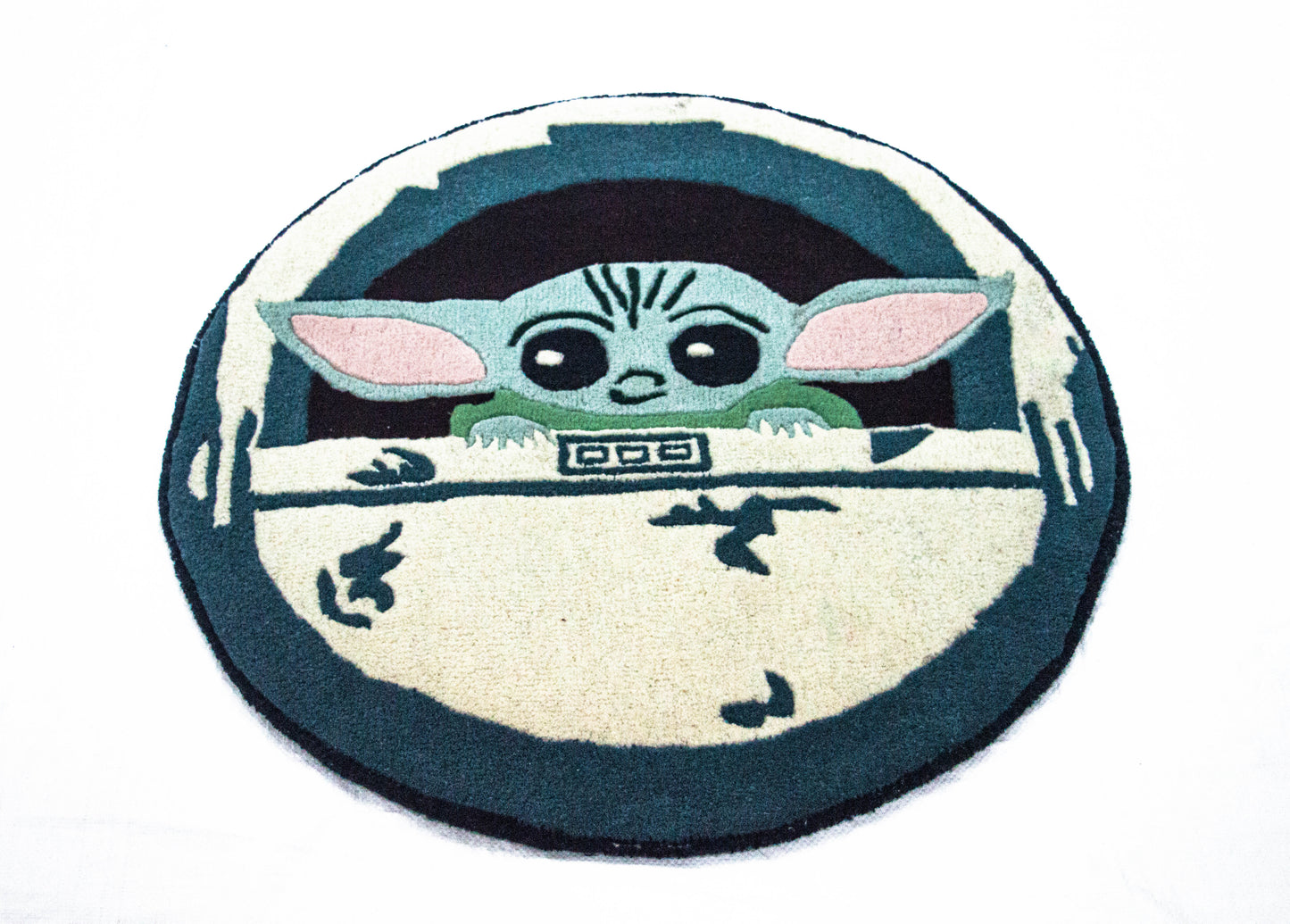 Baby Yoda Star Wars Handmade Rug (3 x 3 Feet)