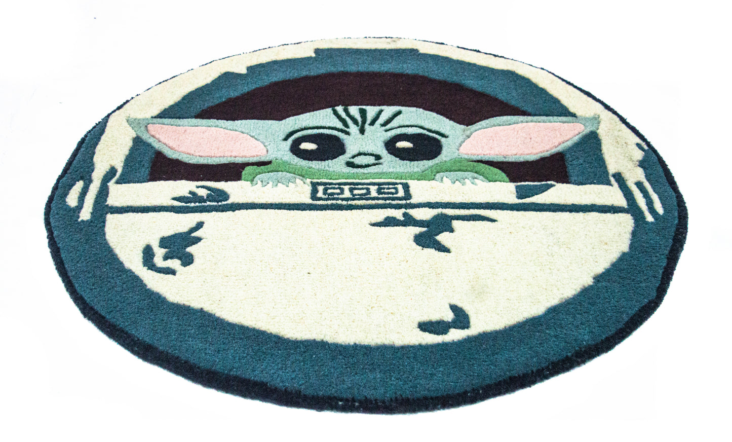Baby Yoda Star Wars Handmade Rug (3 x 3 Feet)