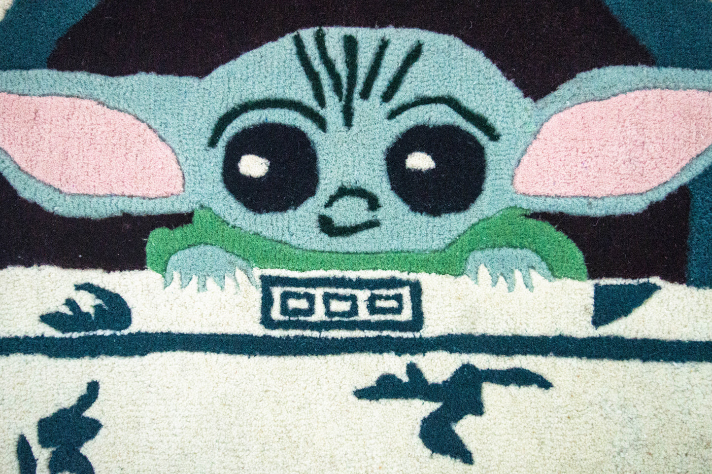 Baby Yoda Star Wars Handmade Rug (3 x 3 Feet)