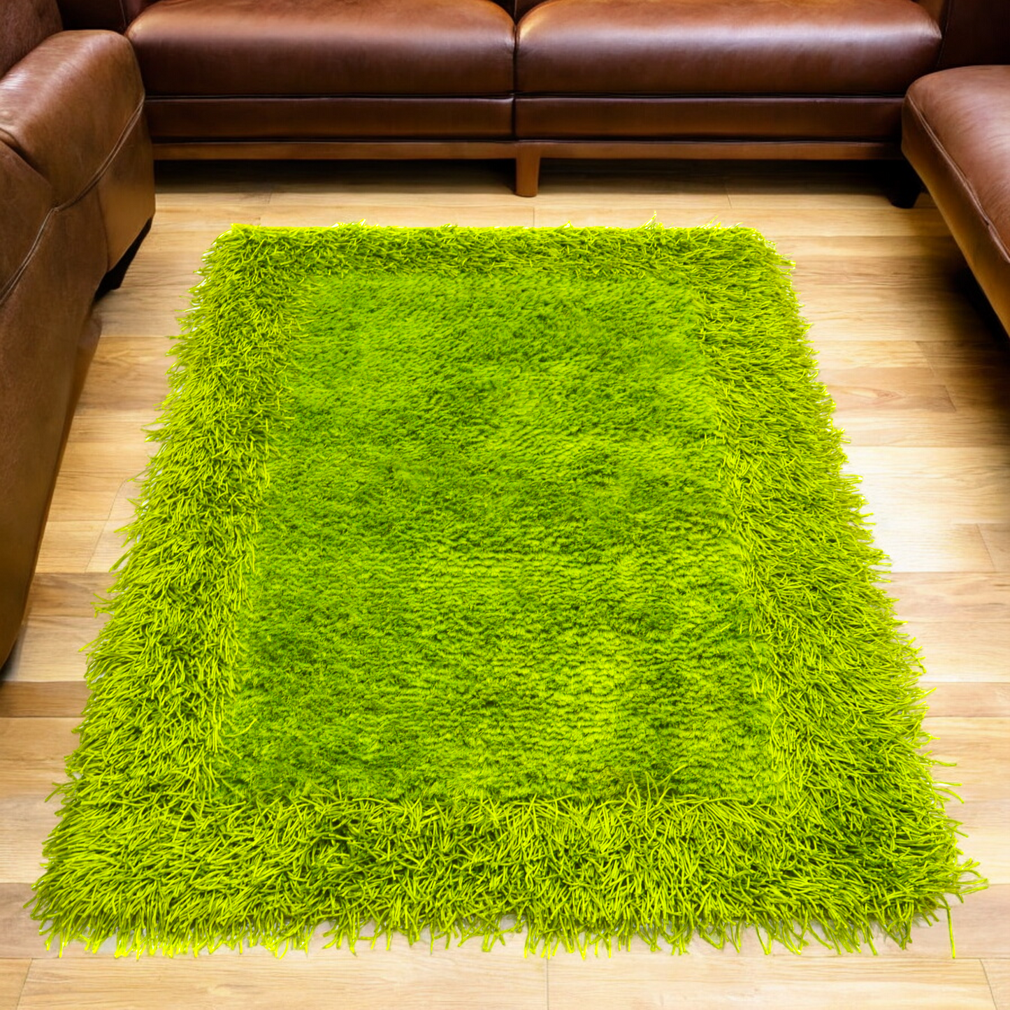 Green Thick Dense Pile Super Soft Rug
