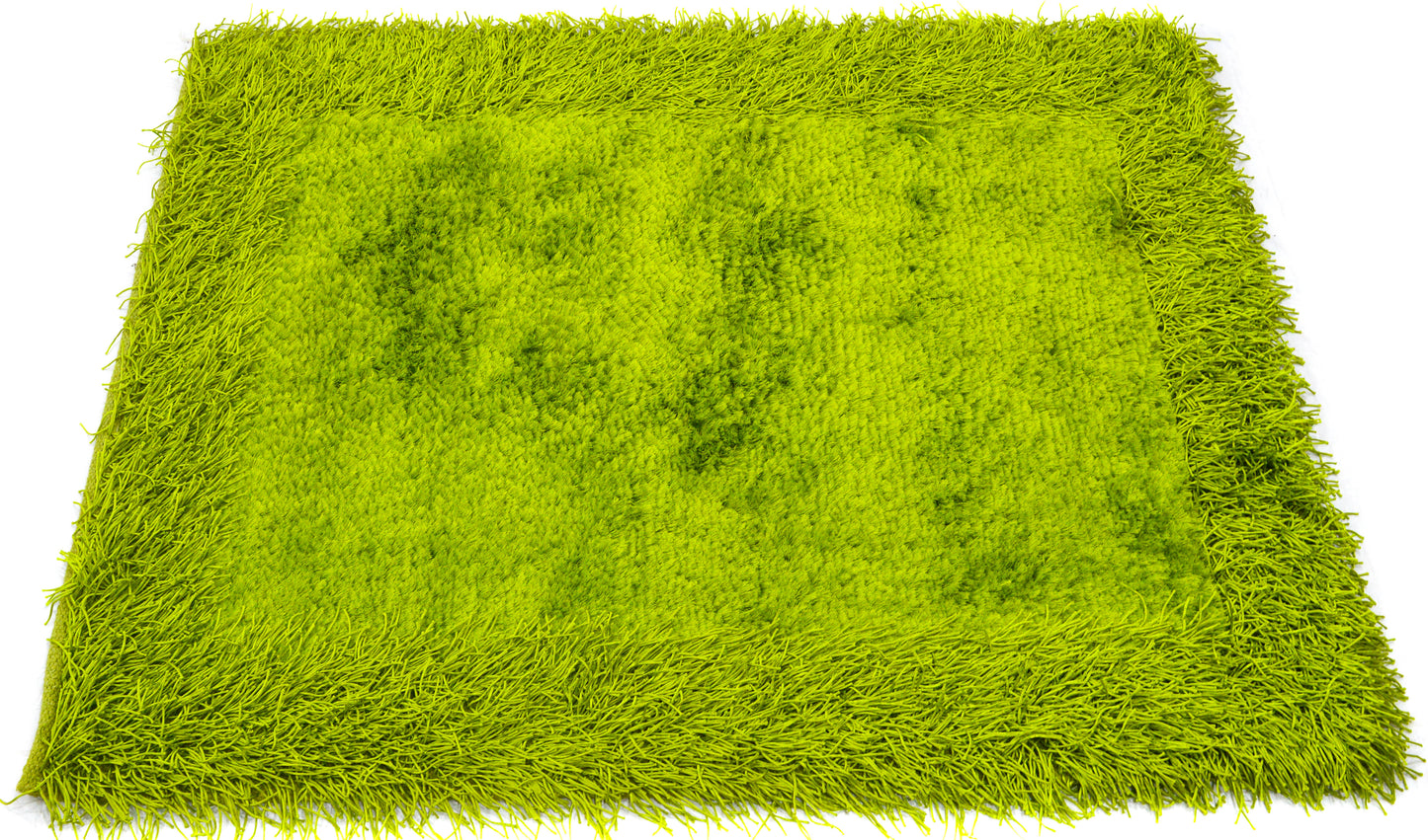 Green Thick Dense Pile Super Soft Rug