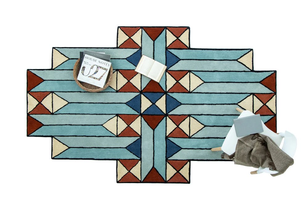 Geometric Block Handmade Rug