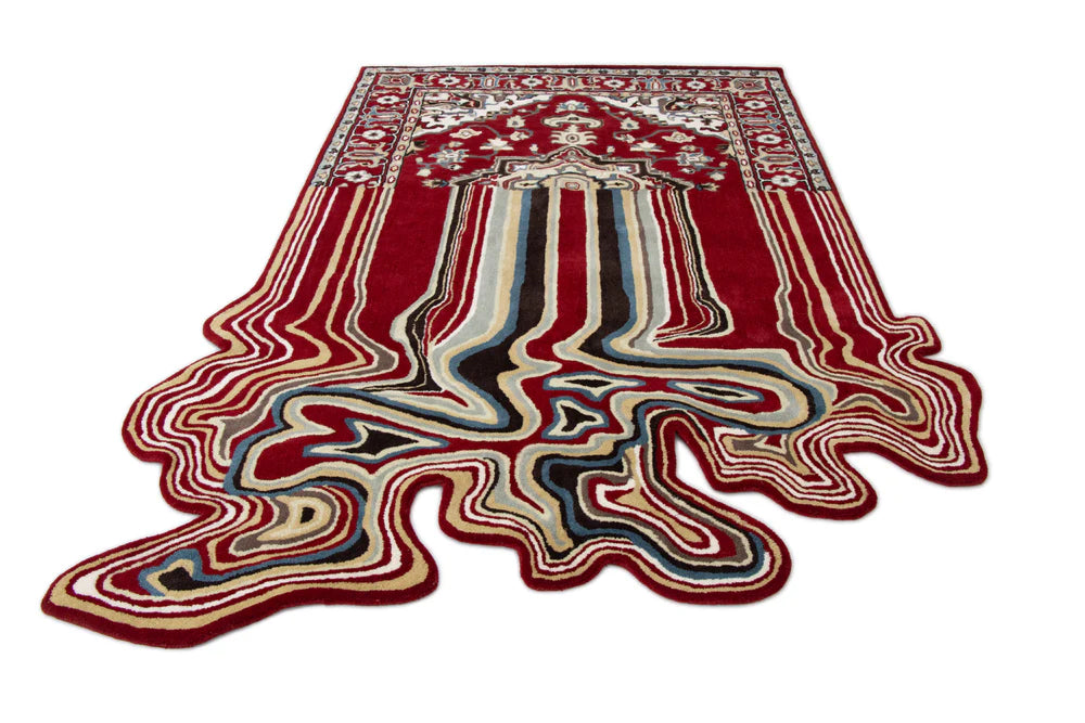 Melting Persian Premium Red Handmade Area Rug