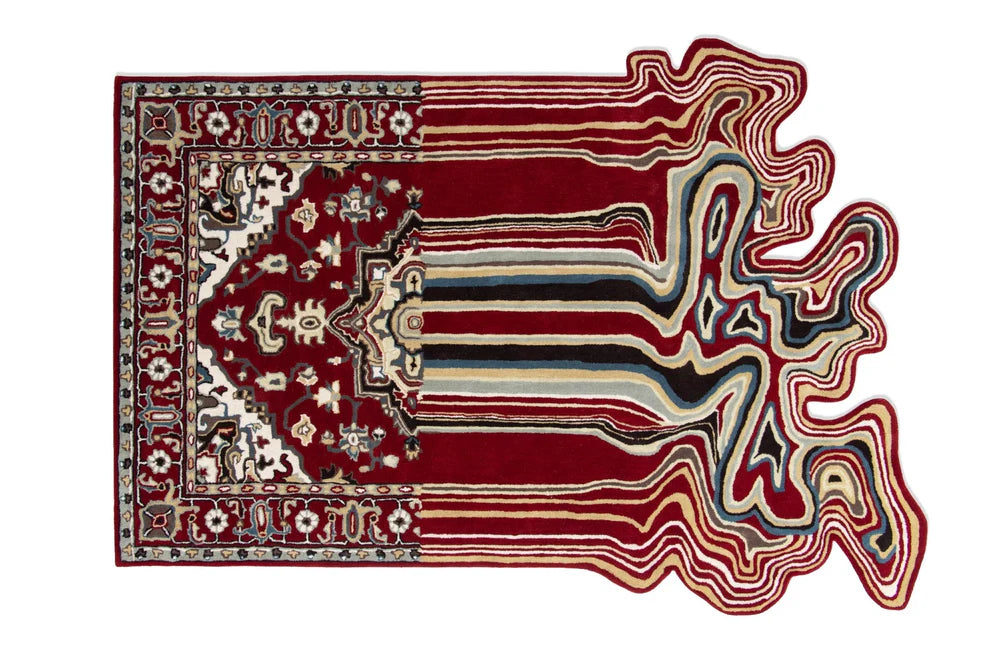 Melting Persian Premium Red Handmade Area Rug