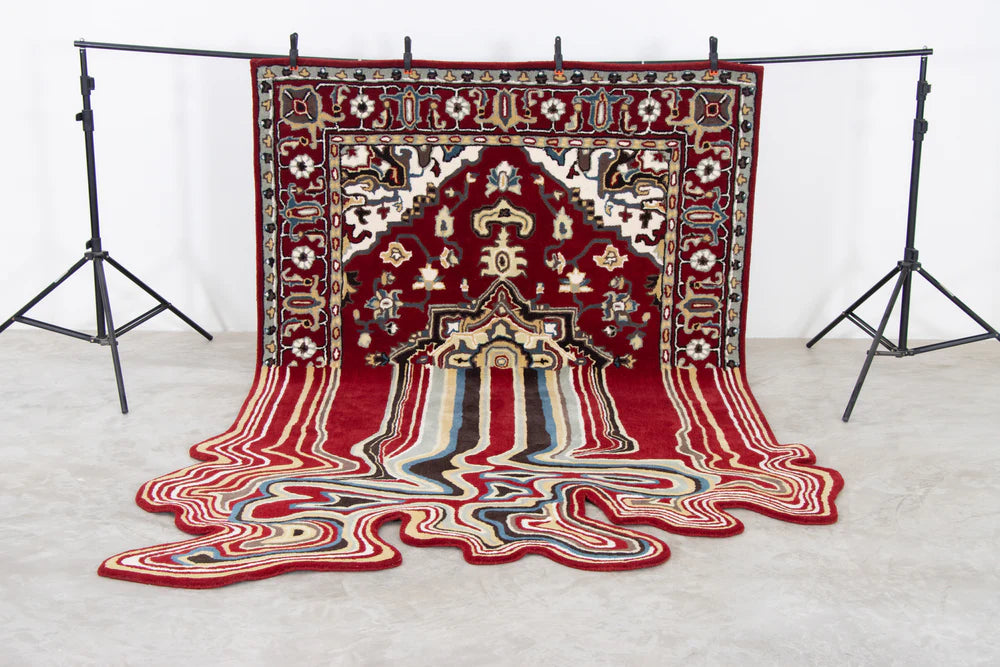 Melting Persian Premium Red Handmade Area Rug