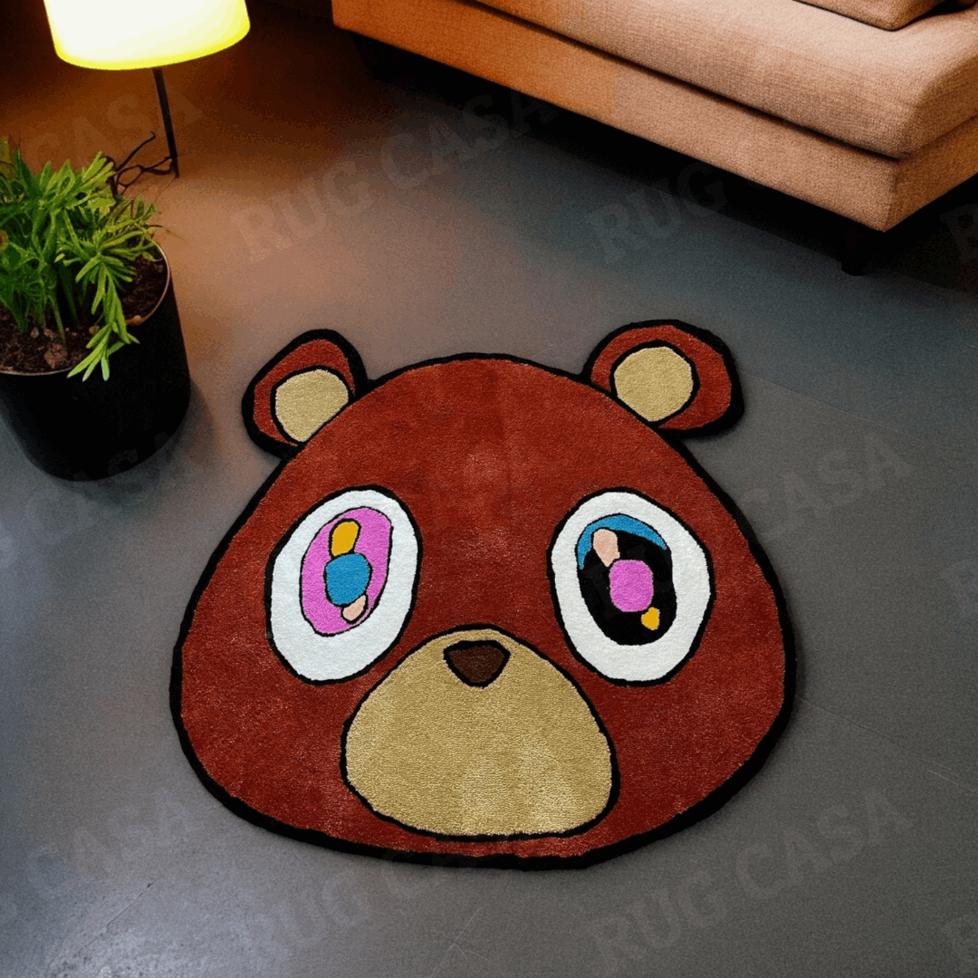 Graduation Bear Kanye West Handmade Rug