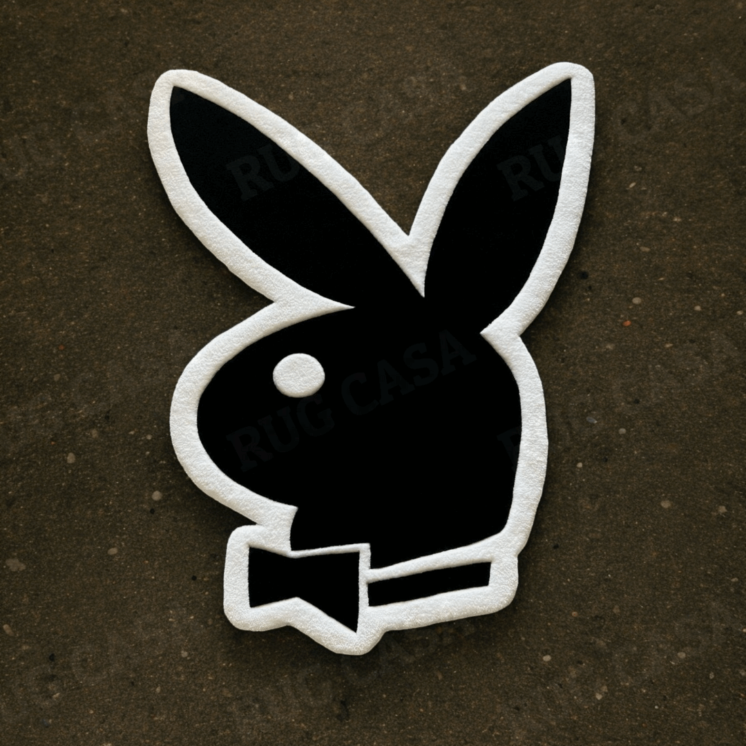 Playboy Rabbit Inspired Handmade Rug