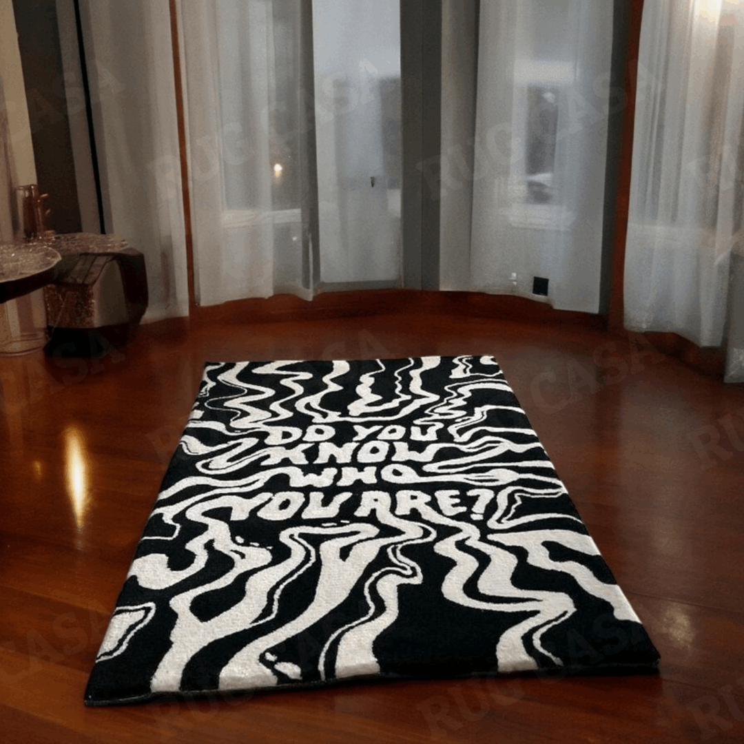 "Do You Know Who You Are" Handmade Area Rug