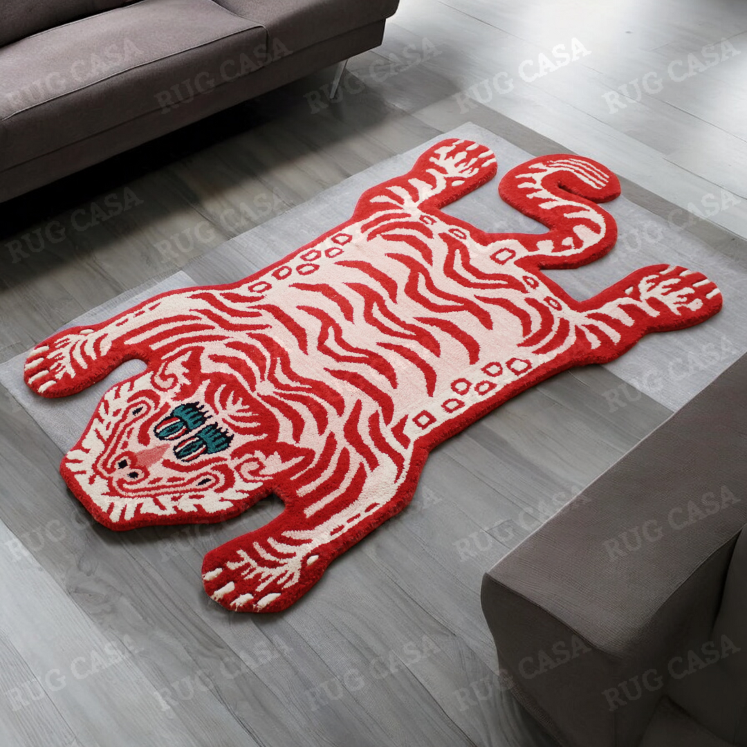 Tiger Red Handmade Rug