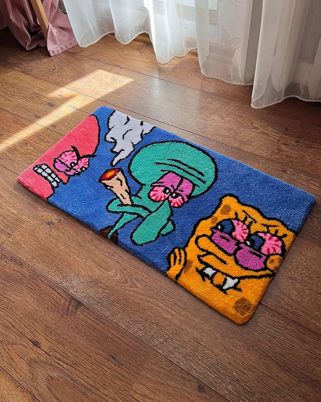 SpongeBob Smoking Handmade Rug