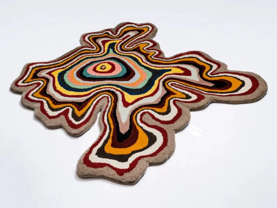 Amoeba Multicolor Handmade Rug