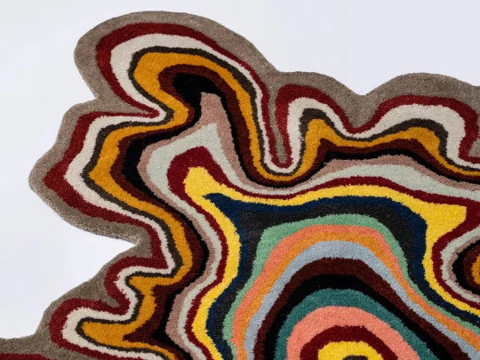 Amoeba Multicolor Handmade Rug