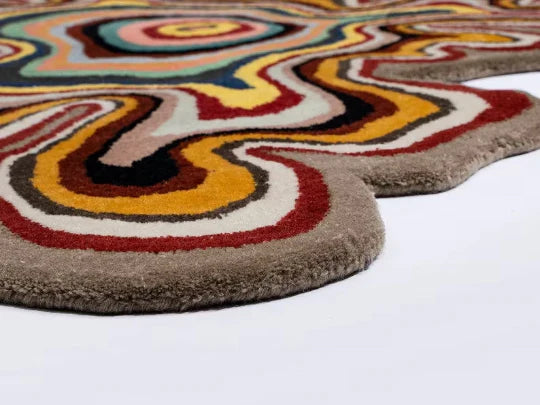 Amoeba Multicolor Handmade Rug