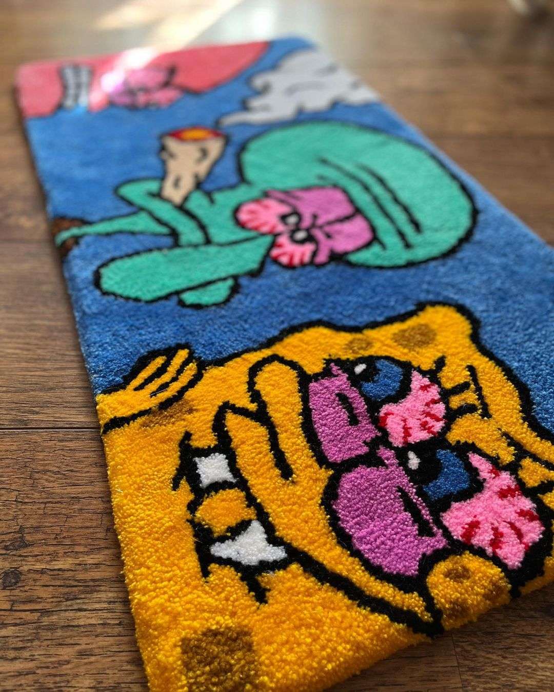SpongeBob Smoking Handmade Rug