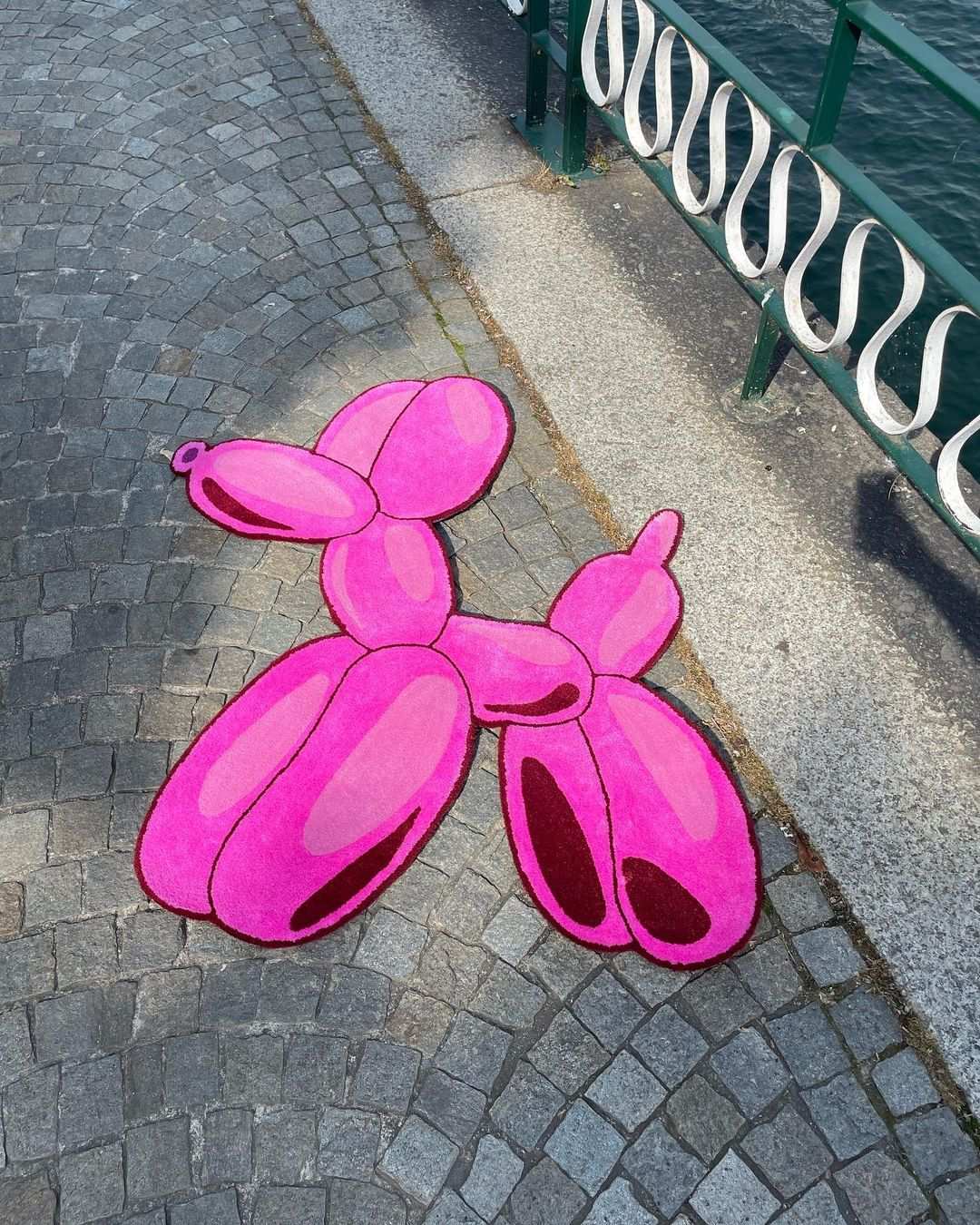 Balloon Dog Handmade Rug