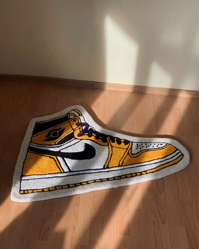 AJ1 Yellow Sneakerhead Handmade Shoe Rug