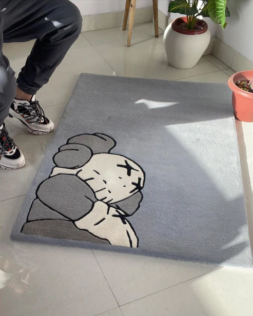 KAWS Gray Area Handmade Rug