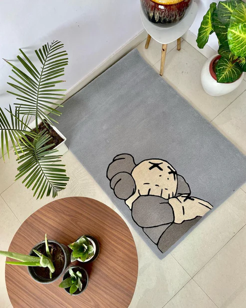 KAWS Gray Area Handmade Rug