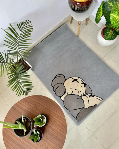 KAWS Gray Area Handmade Rug