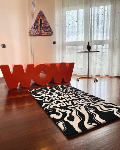 "Do You Know Who You Are" Handmade Area Rug