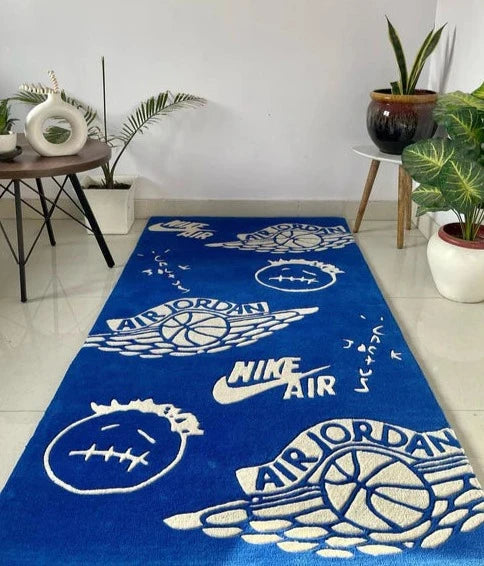 Nike Cactus Jack & Jordan Inspired Blue Runner Rug