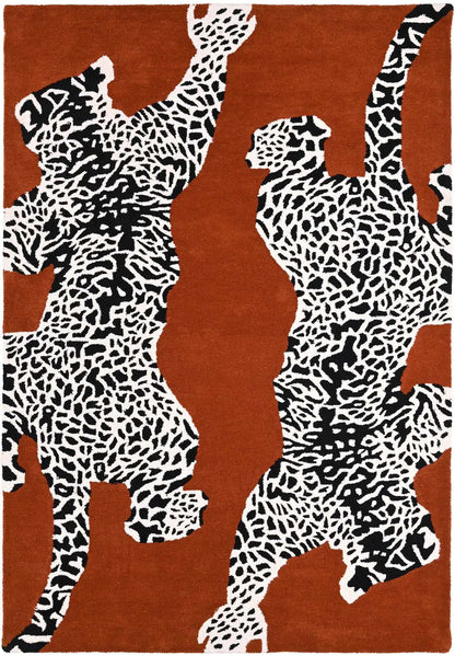 Leopard Climbing Handmade Rug