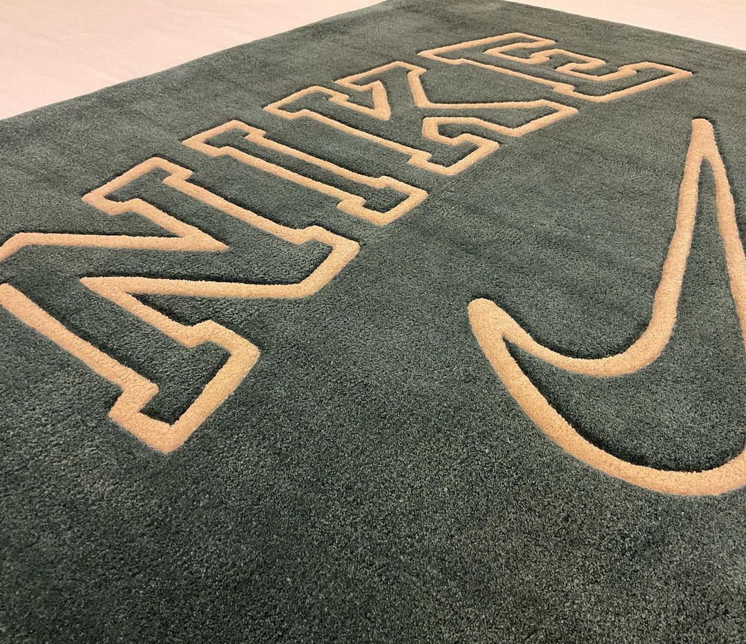 Nike Inspired Green Premium Area Rug
