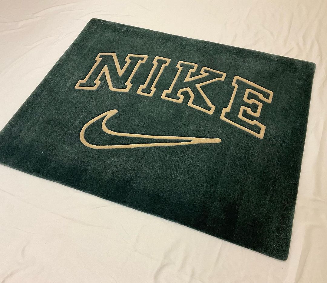 Nike Inspired Green Premium Area Rug
