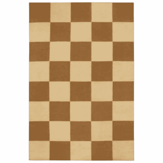 Checkered Box Flatweave Handwoven Area Rug