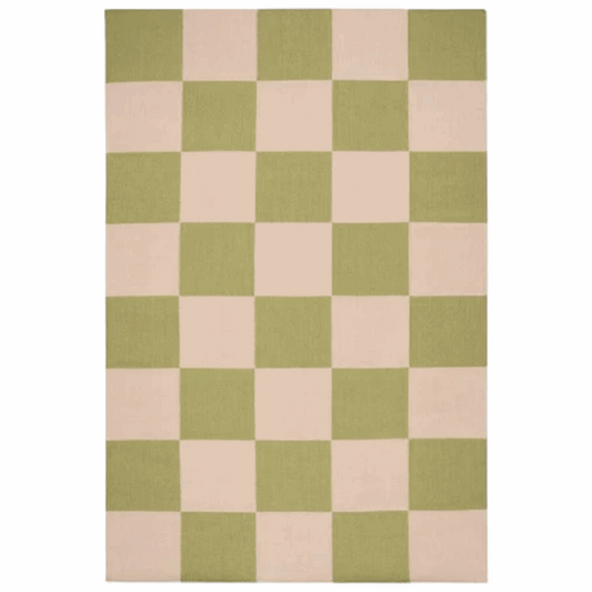 Checkered Box Flatweave Handwoven Area Rug